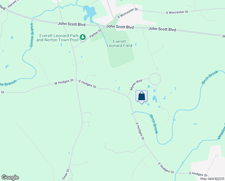 map of restaurants, bars, coffee shops, grocery stores, and more near 26 East Hodges Street in Norton