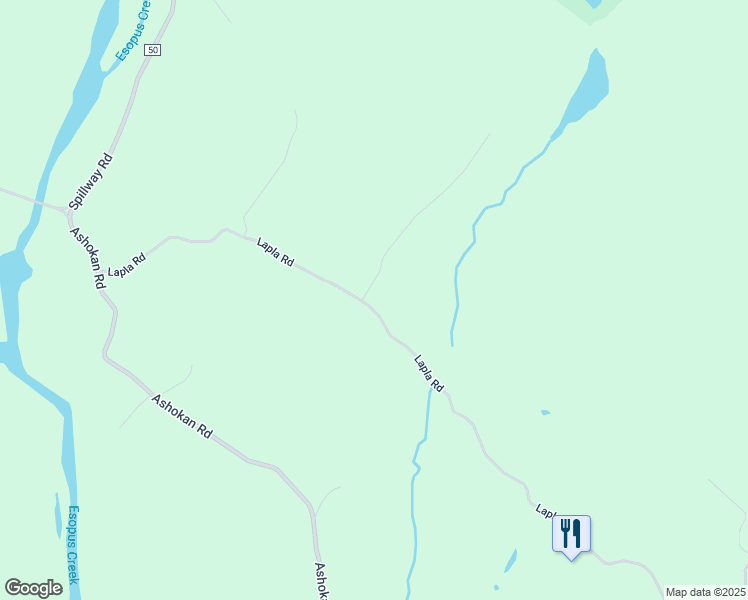 map of restaurants, bars, coffee shops, grocery stores, and more near 852 Lapla Road in Kingston