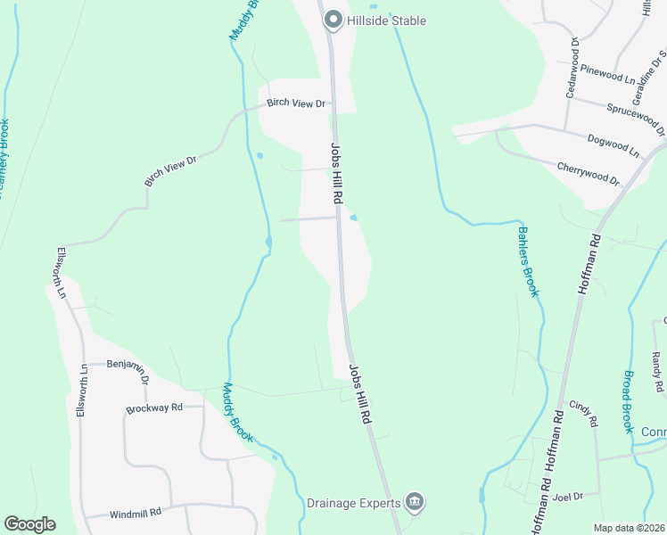 map of restaurants, bars, coffee shops, grocery stores, and more near 196 Jobs Hill Road in Ellington