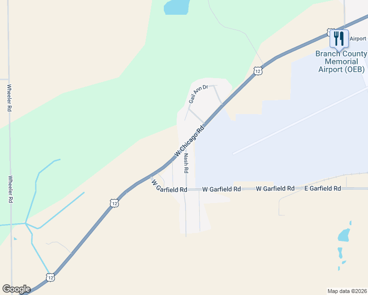 map of restaurants, bars, coffee shops, grocery stores, and more near 2 Nash Road in Coldwater