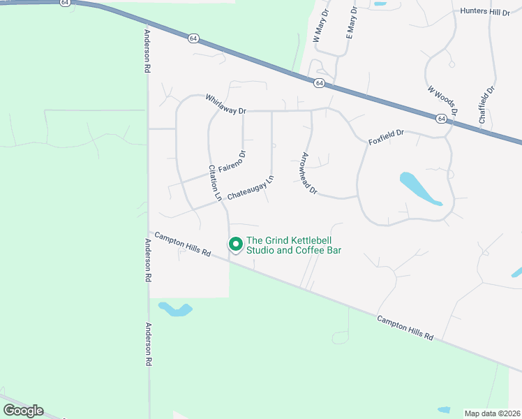 map of restaurants, bars, coffee shops, grocery stores, and more near 4N289 Venetian Way in Elburn