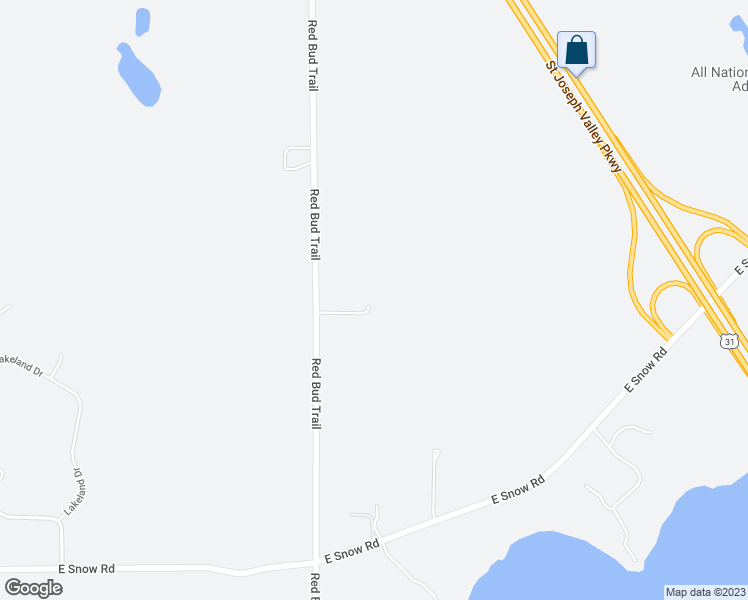 map of restaurants, bars, coffee shops, grocery stores, and more near 10463 Red Bud Trail in Berrien Springs