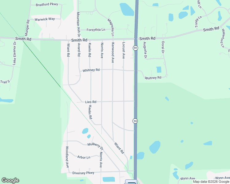 map of restaurants, bars, coffee shops, grocery stores, and more near 4N051 Kenwood Avenue in West Chicago