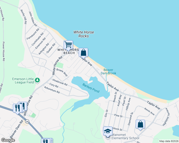 map of restaurants, bars, coffee shops, grocery stores, and more near 8 Thomas Avenue in Plymouth