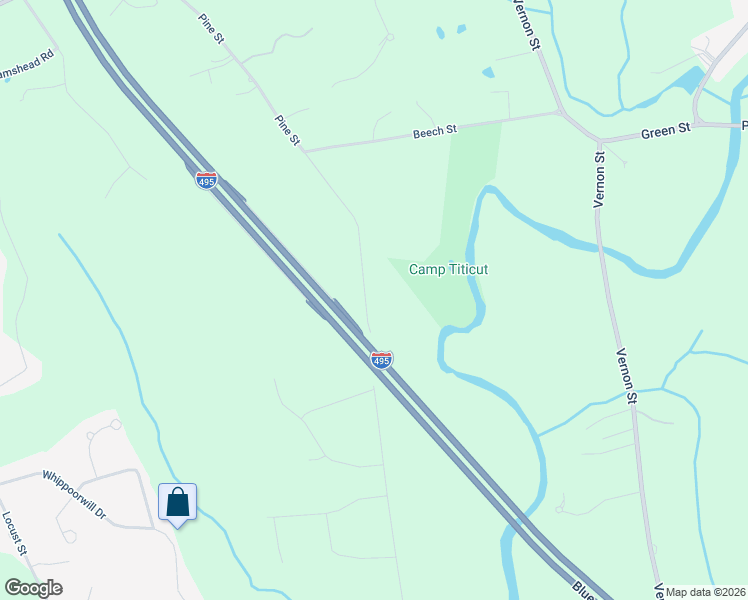 map of restaurants, bars, coffee shops, grocery stores, and more near 530 Pine Street in Raynham