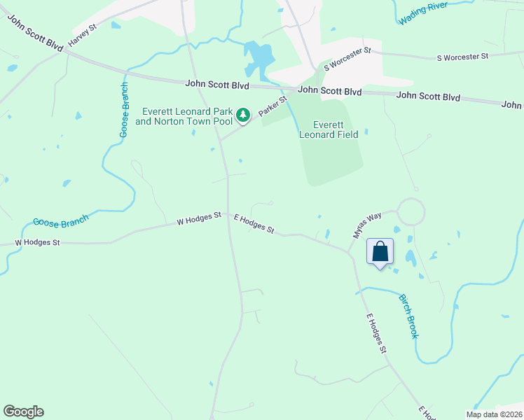 map of restaurants, bars, coffee shops, grocery stores, and more near 5 Dions Way in Norton