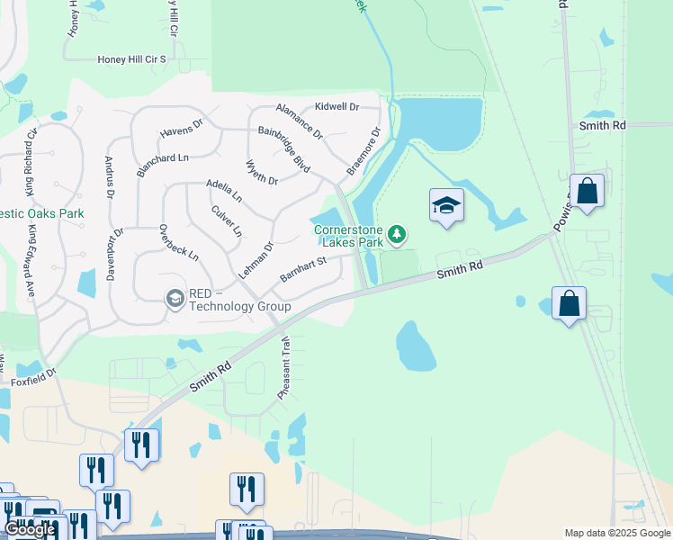 map of restaurants, bars, coffee shops, grocery stores, and more near 2315 Fairchild Lane in West Chicago