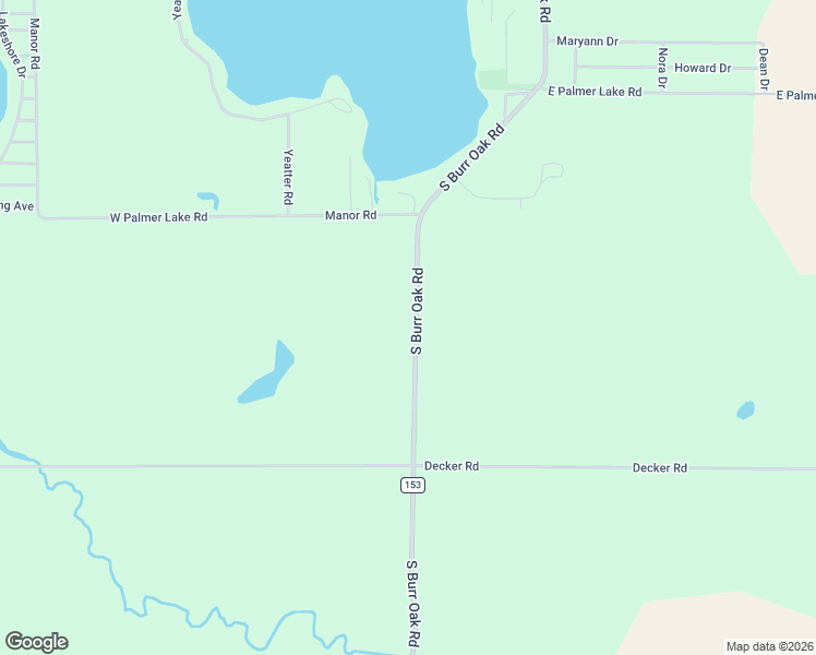map of restaurants, bars, coffee shops, grocery stores, and more near 59720 South Burr Oak Road in Colon