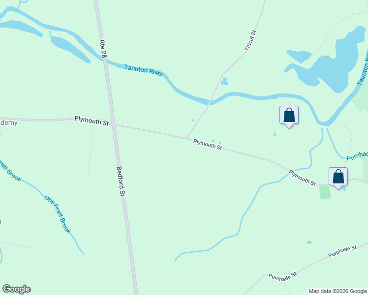 map of restaurants, bars, coffee shops, grocery stores, and more near 139 Plymouth Street in Middleborough