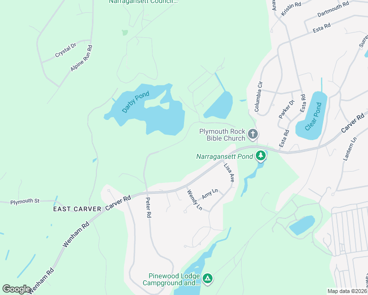 map of restaurants, bars, coffee shops, grocery stores, and more near Darby Station Road in Plymouth
