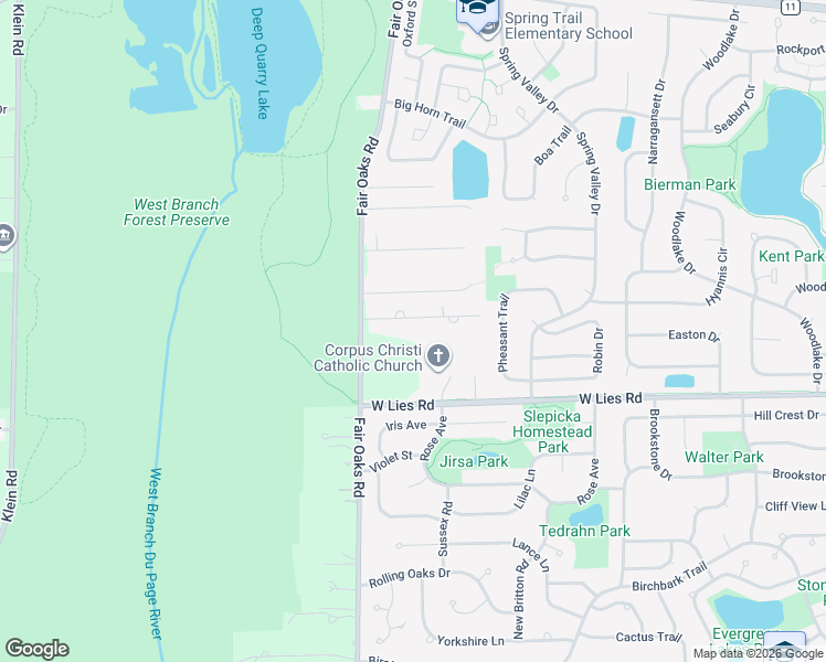 map of restaurants, bars, coffee shops, grocery stores, and more near 28W311 Judith Court in Bartlett