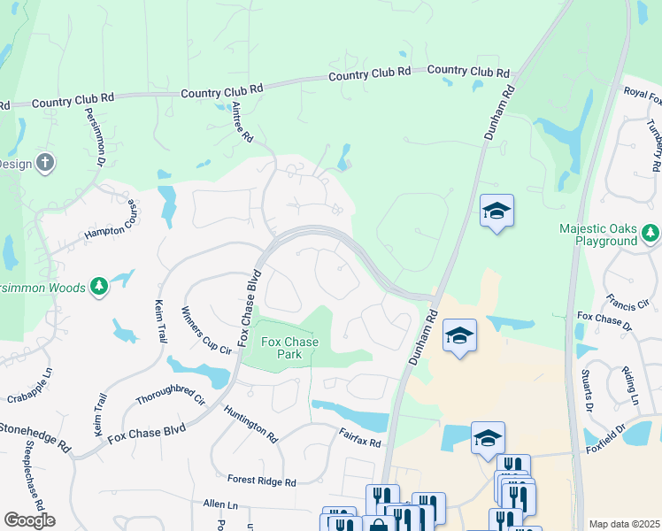map of restaurants, bars, coffee shops, grocery stores, and more near 252 Canidae Court in Saint Charles