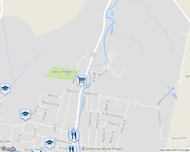 map of restaurants, bars, coffee shops, grocery stores, and more near Nanni Drive & White Street in Winchester