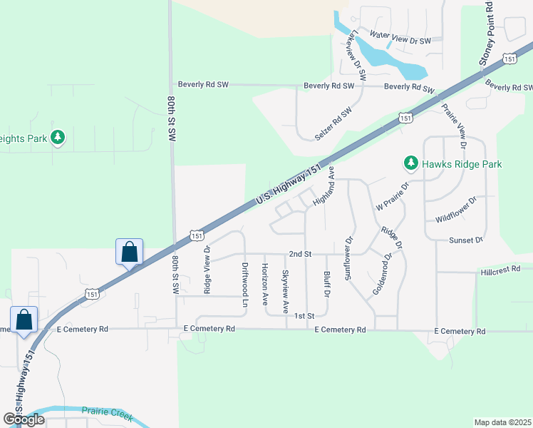 map of restaurants, bars, coffee shops, grocery stores, and more near 650 Commercial Court in Fairfax