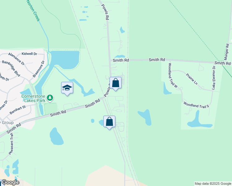 map of restaurants, bars, coffee shops, grocery stores, and more near 4N215 Powis Road in West Chicago