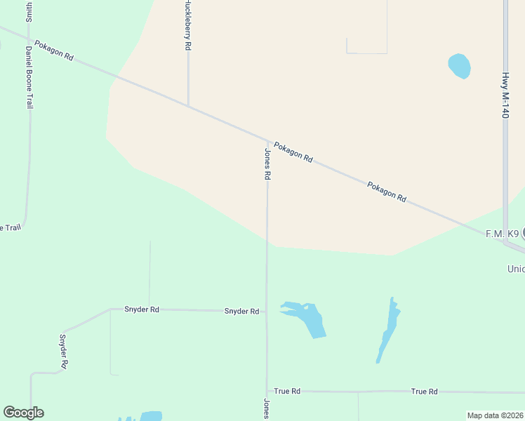 map of restaurants, bars, coffee shops, grocery stores, and more near 10180 Jones Road in Berrien Center