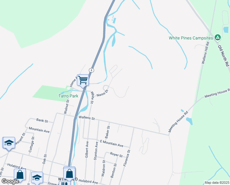 map of restaurants, bars, coffee shops, grocery stores, and more near 15 Mountain View Terrace in Winchester