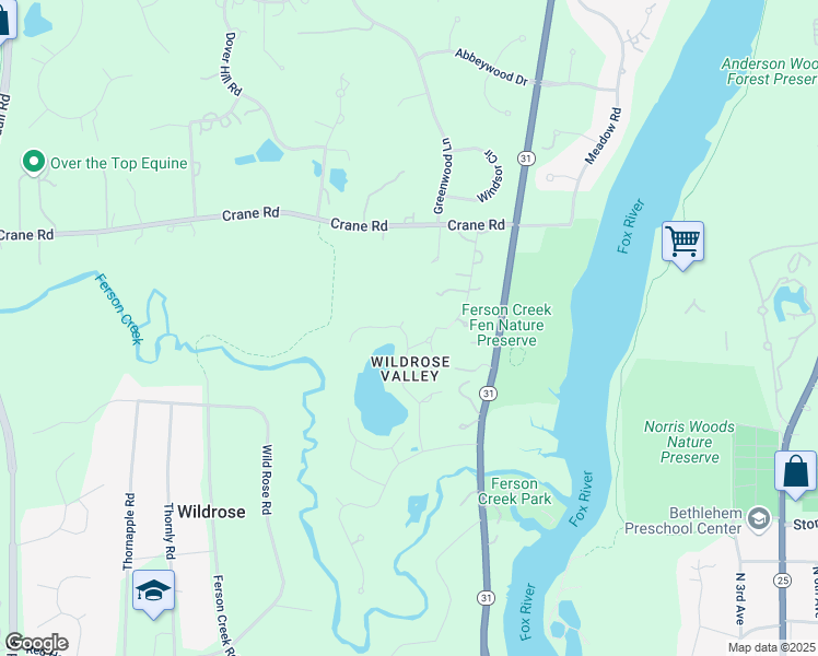 map of restaurants, bars, coffee shops, grocery stores, and more near 111 Sumac Court in St. Charles