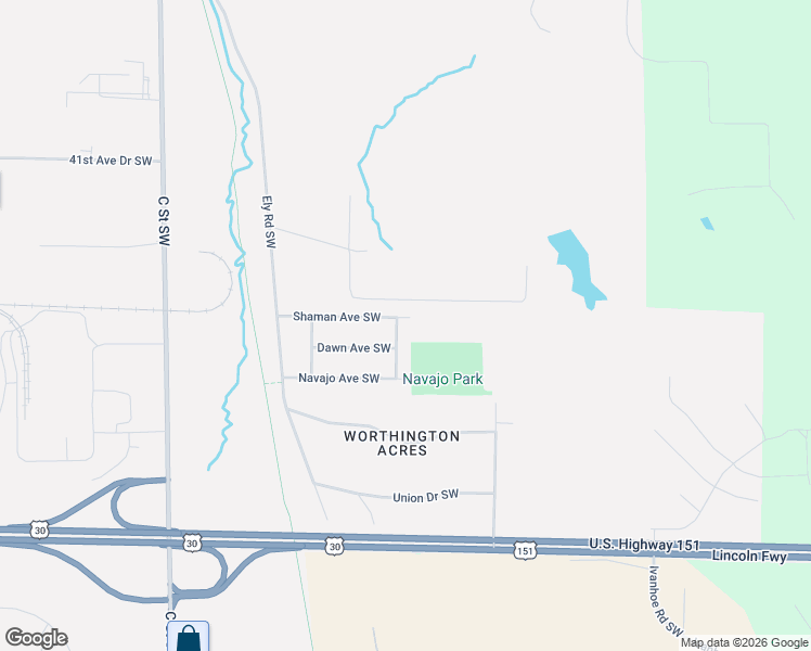 map of restaurants, bars, coffee shops, grocery stores, and more near 4615 Indian Ridge Stree Southwest in Cedar Rapids