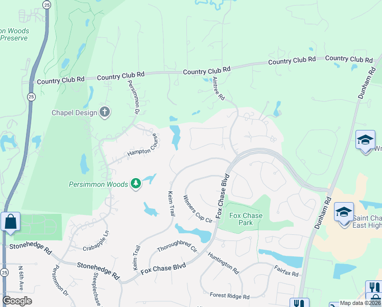 map of restaurants, bars, coffee shops, grocery stores, and more near 1501 Keim Trail in St. Charles