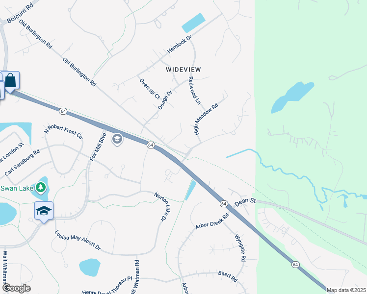 map of restaurants, bars, coffee shops, grocery stores, and more near 4N494 Hidden Oaks Road in St. Charles