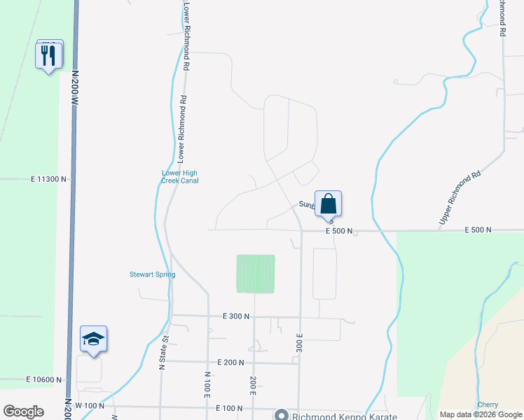 map of restaurants, bars, coffee shops, grocery stores, and more near 592 Cherry Creek Parkway in Richmond