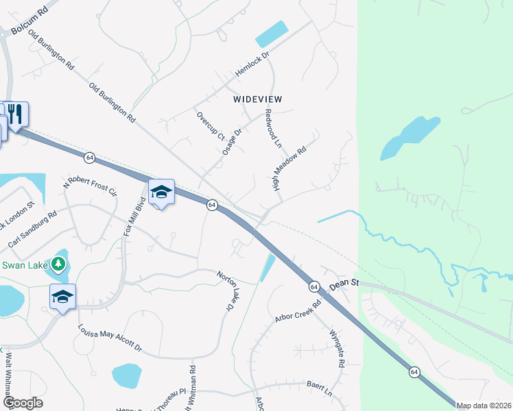 map of restaurants, bars, coffee shops, grocery stores, and more near 4N494 Hidden Oaks Road in St. Charles