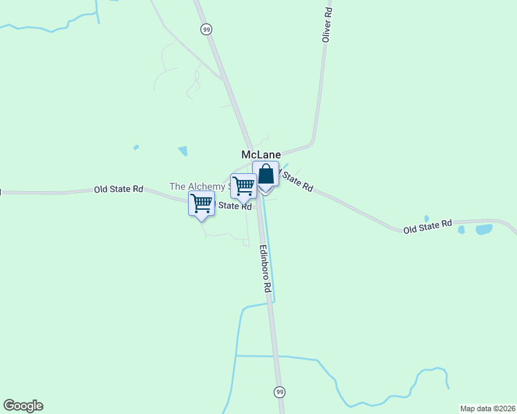 map of restaurants, bars, coffee shops, grocery stores, and more near 5188 Old State Road in Edinboro