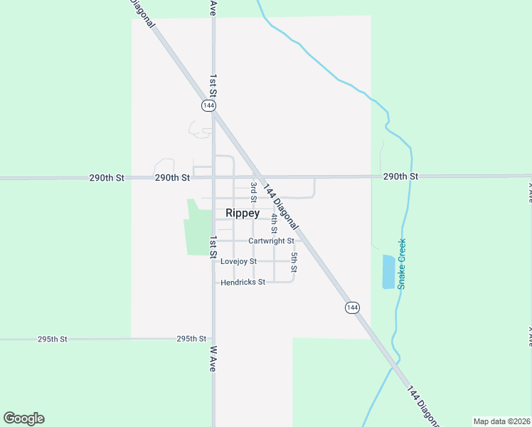 map of restaurants, bars, coffee shops, grocery stores, and more near 306 Howard Street in Rippey