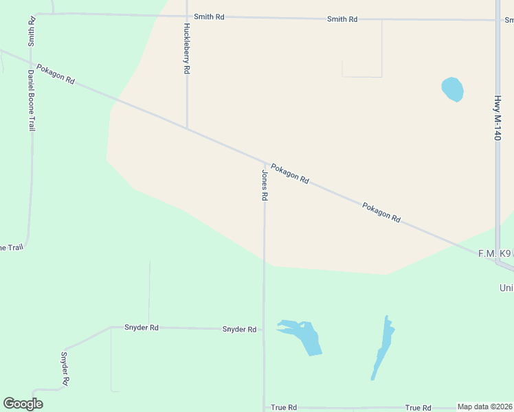 map of restaurants, bars, coffee shops, grocery stores, and more near 10180 Jones Road in Berrien Center