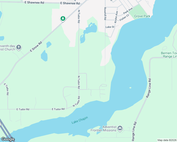 map of restaurants, bars, coffee shops, grocery stores, and more near 4761 South Arrowhead Drive in Berrien Springs