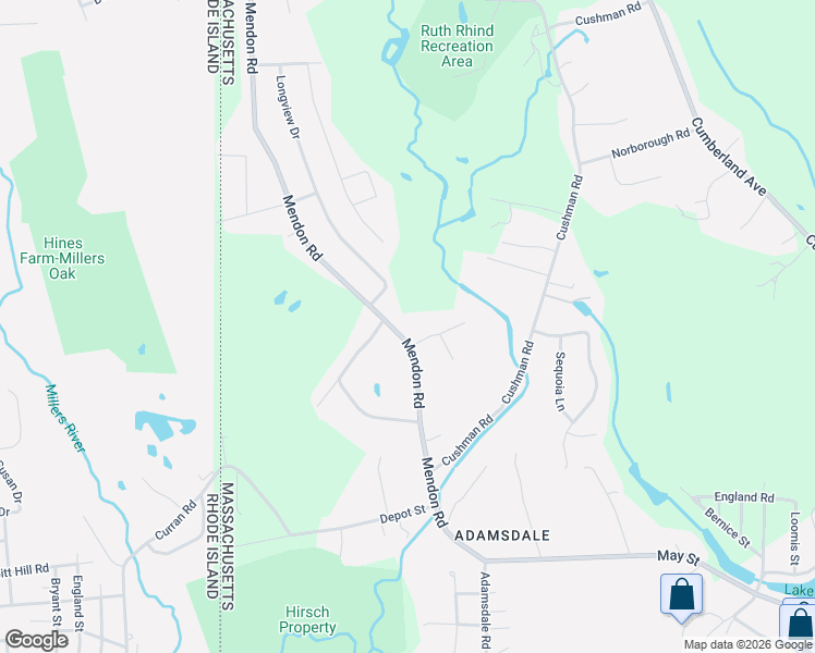 map of restaurants, bars, coffee shops, grocery stores, and more near 191 Mendon Road in North Attleborough