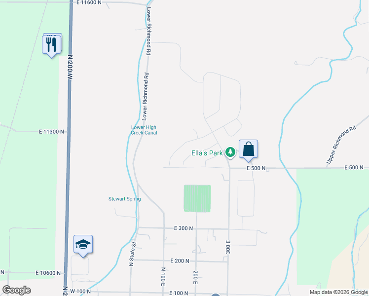 map of restaurants, bars, coffee shops, grocery stores, and more near 568 N Cherry Creek Pkwy in Richmond