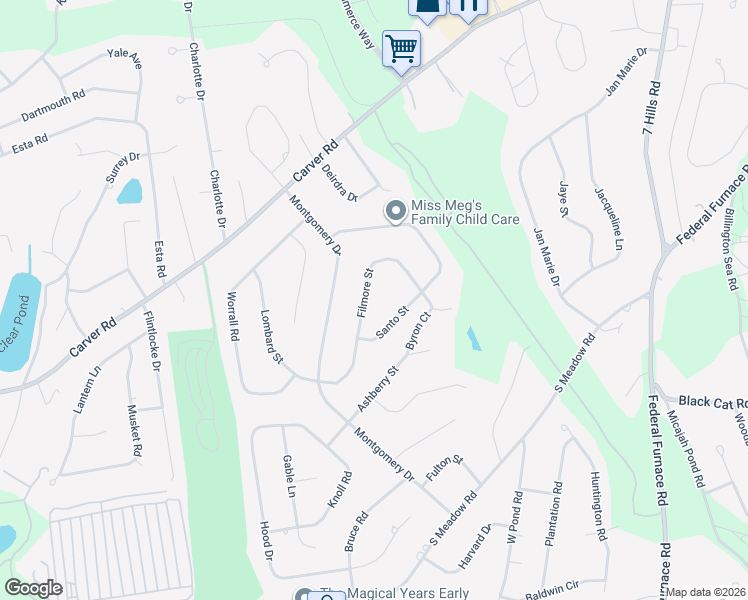 map of restaurants, bars, coffee shops, grocery stores, and more near 21 Filmore Street in Plymouth