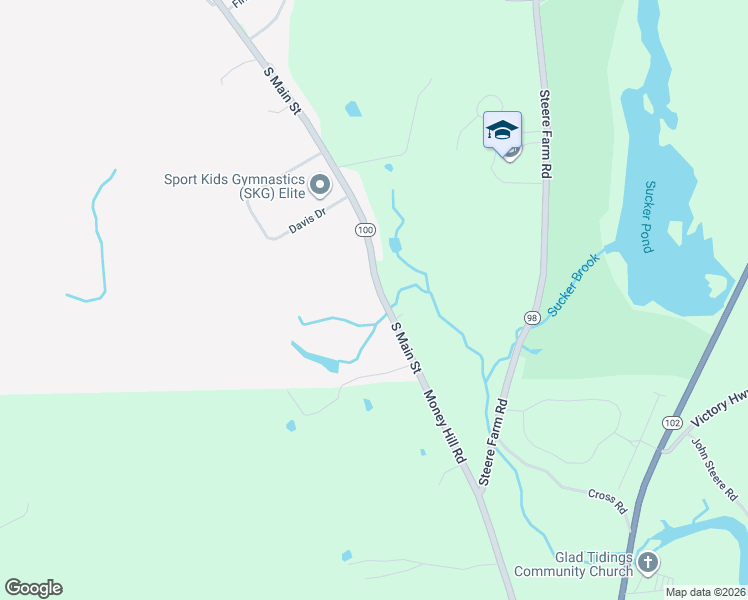 map of restaurants, bars, coffee shops, grocery stores, and more near 1095 South Main Street in Burrillville