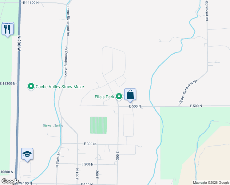 map of restaurants, bars, coffee shops, grocery stores, and more near 287 Sunburst Lane in Richmond
