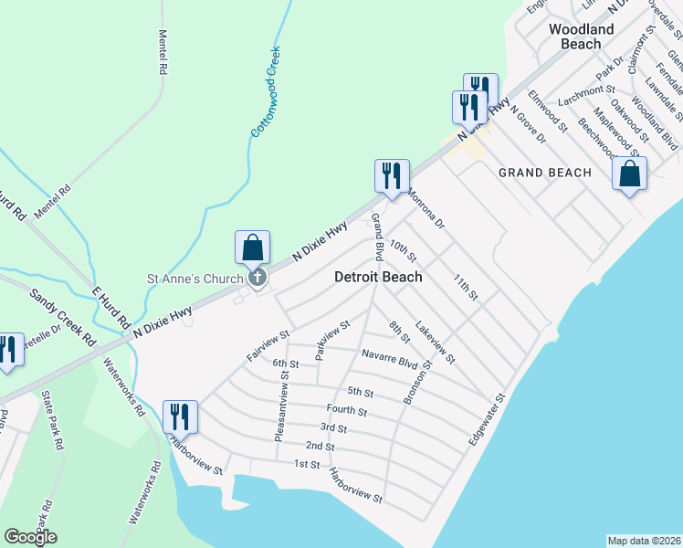map of restaurants, bars, coffee shops, grocery stores, and more near 2389 9th Street in Monroe