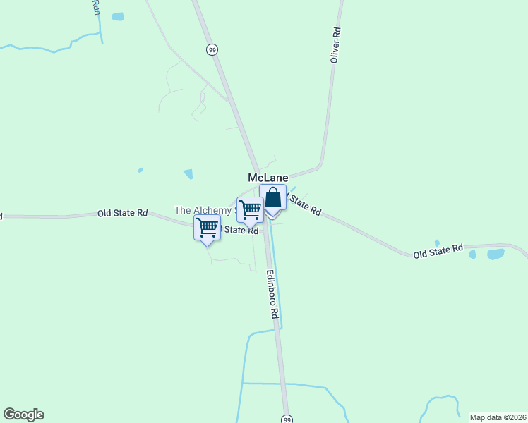 map of restaurants, bars, coffee shops, grocery stores, and more near 5000-5188 Old State Road in Edinboro