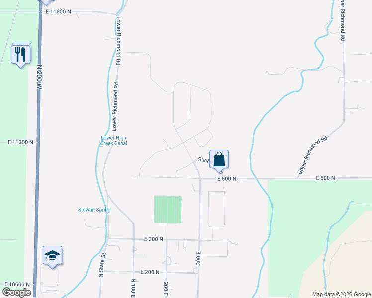 map of restaurants, bars, coffee shops, grocery stores, and more near 287 Sunburst Lane in Richmond