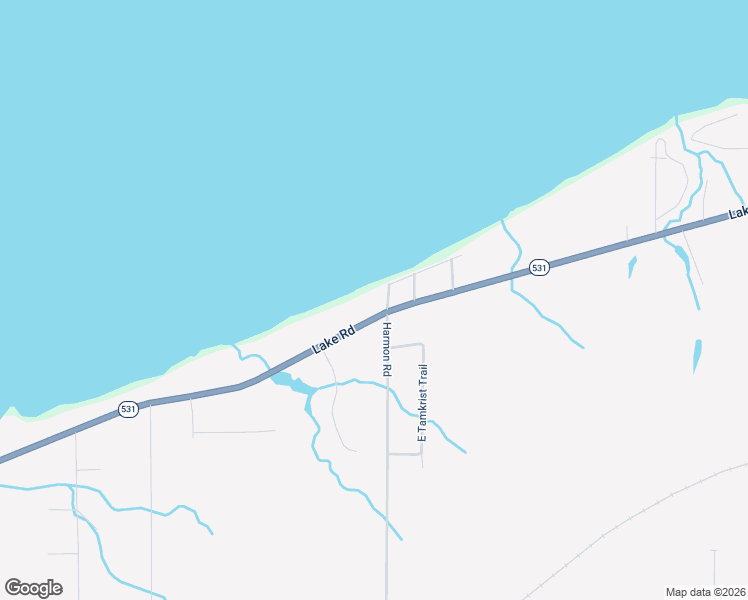 map of restaurants, bars, coffee shops, grocery stores, and more near 7578 Harmon Road in Conneaut