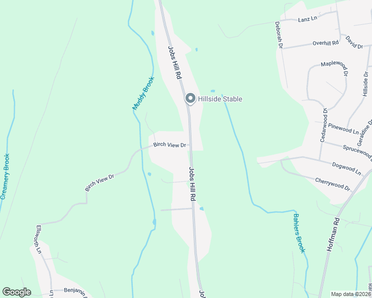 map of restaurants, bars, coffee shops, grocery stores, and more near 260 Jobs Hill Road in Ellington