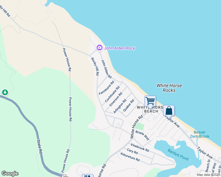 map of restaurants, bars, coffee shops, grocery stores, and more near 19 Farmhurst Road in Plymouth
