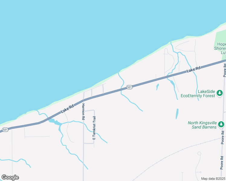 map of restaurants, bars, coffee shops, grocery stores, and more near 3455 Lake Road in Conneaut
