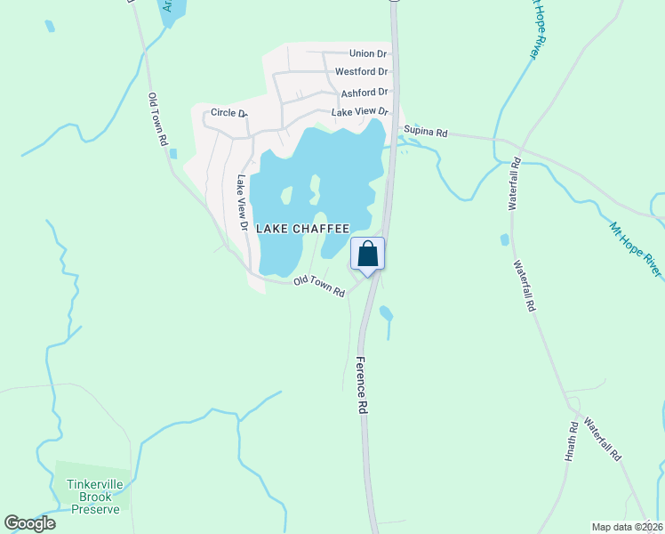 map of restaurants, bars, coffee shops, grocery stores, and more near 12 Oak Drive in Ashford