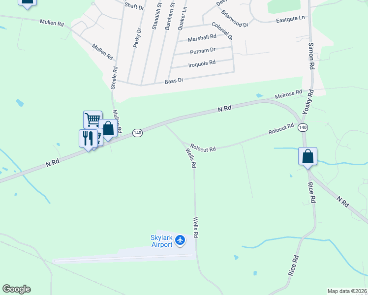 map of restaurants, bars, coffee shops, grocery stores, and more near 3 Rolocut Road in East Windsor
