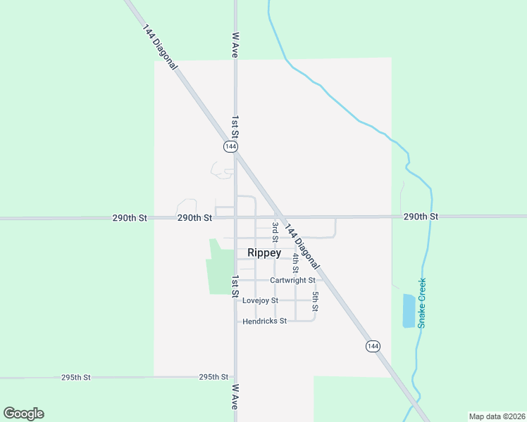 map of restaurants, bars, coffee shops, grocery stores, and more near 204 Percival Street in Rippey