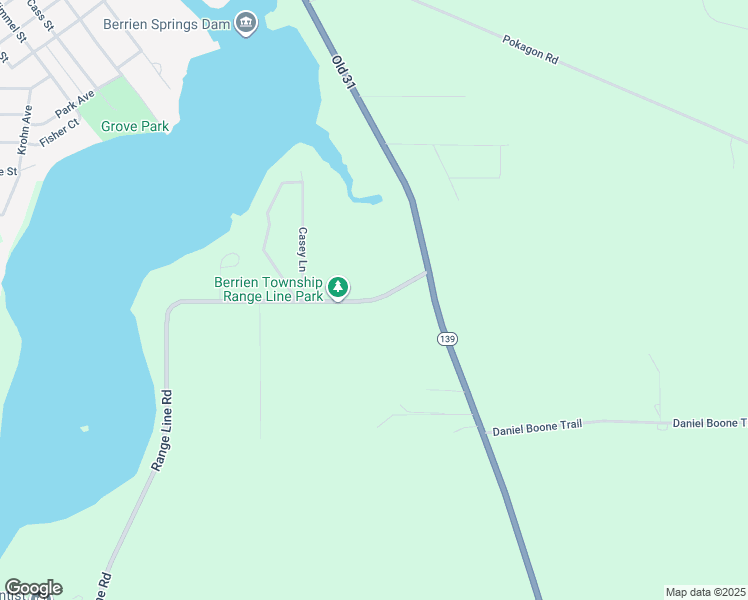 map of restaurants, bars, coffee shops, grocery stores, and more near 10115 Range Line Road in Berrien Springs
