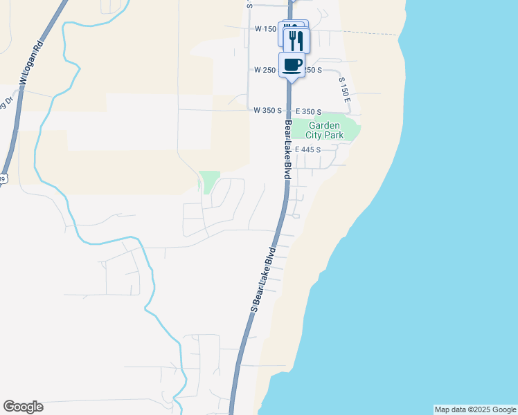 map of restaurants, bars, coffee shops, grocery stores, and more near 600 South Stump Hollow Road in Garden City