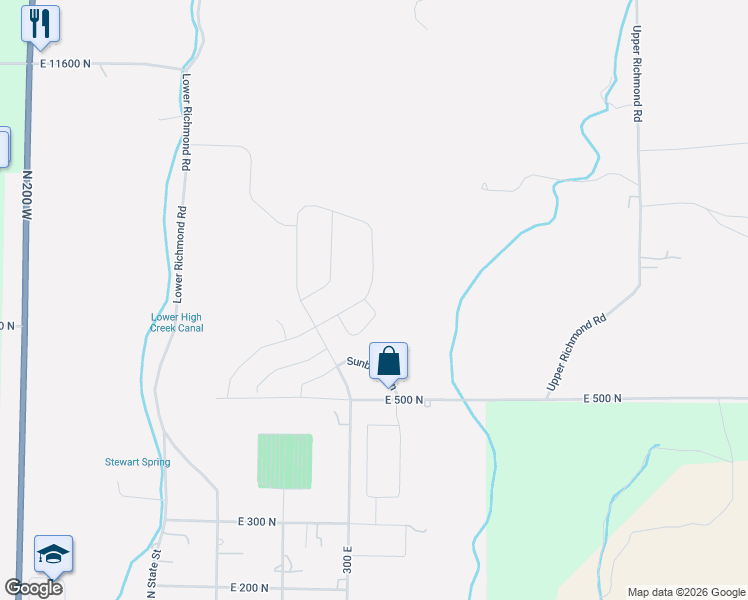map of restaurants, bars, coffee shops, grocery stores, and more near 342 Chokecherry Circle in Richmond