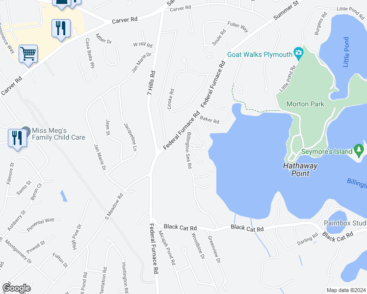 map of restaurants, bars, coffee shops, grocery stores, and more near 23 Billington Sea Road in Plymouth